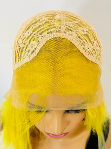 “Lemonella” - Long Straight 26” Lemon Vanilla Color 13x3 Premium Fiber Lace Front Wig / Its a Drag 💋