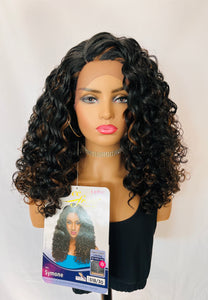 "Symone" - Clearance - Beautiful Long Curly Synthetic Lace Front Wig by Outre