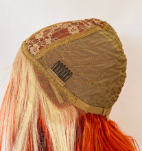 Load image into Gallery viewer, “Tangerine Dream” - 24” Orange &amp; Blonde Premium Fiber Lace Front TPart Wig - Event/Cosplay/Drag Wig 🧡🤍