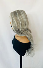 Load image into Gallery viewer, “Chevy Jr.” - Get Your Motor Running with This Gorgeous Ash Grey Premium Fiber Lace Front Wig 🩶 Daily Wear/Weddings/Events