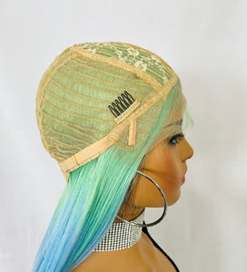 “Stardust” - 28” Long Straight Pastel Unicorn Color Lace Front Wig for Events/Cosplay/DailyWear/Drag Queens