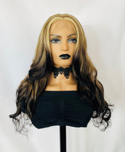 Load image into Gallery viewer, “Vanity” - Be Vain in Our Gorgeous Blonde/Brown/Black Mix Color Premium Fiber Lace Front Wig 💋