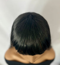 Load image into Gallery viewer, “Meggan” - Long Brown or Blonde Mix Premium Fiber Straight Wig with Bangs