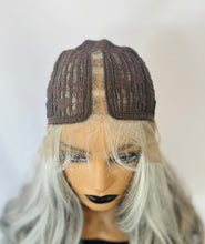 Load image into Gallery viewer, “Chevy Jr.” - Get Your Motor Running with This Gorgeous Ash Grey Premium Fiber Lace Front Wig 🩶 Daily Wear/Weddings/Events