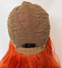 Load image into Gallery viewer, “Tangerine Dream” - 24” Orange &amp; Blonde Premium Fiber Lace Front TPart Wig - Event/Cosplay/Drag Wig 🧡🤍