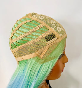 “Stardust” - 28” Long Straight Pastel Unicorn Color Lace Front Wig for Events/Cosplay/DailyWear/Drag Queens
