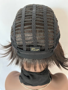"Tanya" - Short, Run & Retro “Put On & Go” Premium Fiber Wig with Bangs for Daily Wear or Events…