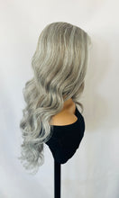 Load image into Gallery viewer, “Chevy Jr.” - Get Your Motor Running with This Gorgeous Ash Grey Premium Fiber Lace Front Wig 🩶 Daily Wear/Weddings/Events