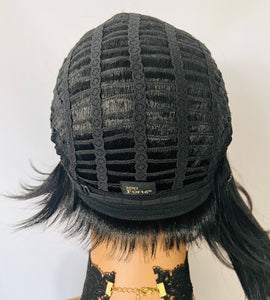 "Tanya" - Short, Run & Retro “Put On & Go” Premium Fiber Wig with Bangs for Daily Wear or Events…