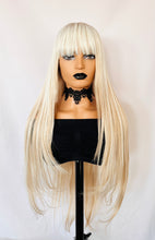 Load image into Gallery viewer, “Meggan” - Long Brown or Blonde Mix Premium Fiber Straight Wig with Bangs