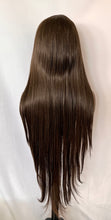 Load image into Gallery viewer, “Meggan” - Long Brown or Blonde Mix Premium Fiber Straight Wig with Bangs