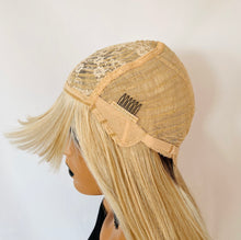 Load image into Gallery viewer, “Meggan” - Long Brown or Blonde Mix Premium Fiber Straight Wig with Bangs