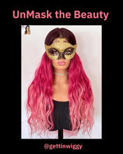 Load image into Gallery viewer, “Becky” - Long Ombre Pink or Ombre Auburn Premium Fiber Lace Front Wigs - Burlesque/Cosplay/Drag/Gaming