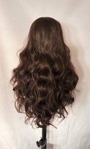 “Elise” - Long Dark Brown Premium Fiber 13x3 Lace Front Canada Wig for Daily Wear/Cosplay/Drag