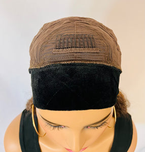 “Taylor”- Long Wavy” Put On & Go” Premium Fiber Headband Wig