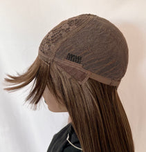 Load image into Gallery viewer, “Meggan” - Long Brown or Blonde Mix Premium Fiber Straight Wig with Bangs