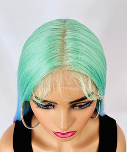 “Stardust” - 28” Long Straight Pastel Unicorn Color Lace Front Wig for Events/Cosplay/DailyWear/Drag Queens