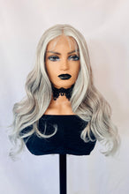 Load image into Gallery viewer, “Chevy Jr.” - Get Your Motor Running with This Gorgeous Ash Grey Premium Fiber Lace Front Wig 🩶 Daily Wear/Weddings/Events
