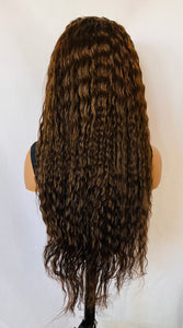 “Taylor”- Long Wavy” Put On & Go” Premium Fiber Headband Wig