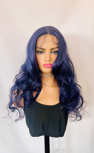 “Sidlicious” - Our Gorgeous Long Blue or Purple Premium Fiber Lace Front Units for Daily Wear/Parties/Events