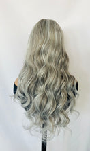 Load image into Gallery viewer, “Chevy Jr.” - Get Your Motor Running with This Gorgeous Ash Grey Premium Fiber Lace Front Wig 🩶 Daily Wear/Weddings/Events