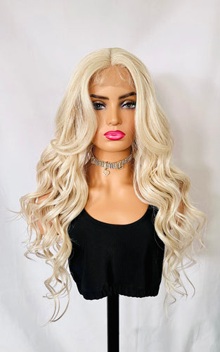 “Tawny”- Long Gorgeous Platinum Spice Color Premium Fiber Wig for Daily Wear/Weddings/Drag/Events