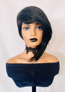 "Tanya" - Short, Run & Retro “Put On & Go” Premium Fiber Wig with Bangs for Daily Wear or Events…