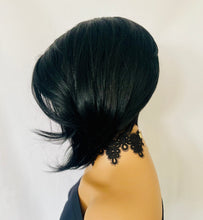 Load image into Gallery viewer, &quot;Tanya&quot; - Short, Run &amp; Retro “Put On &amp; Go” Premium Fiber Wig with Bangs for Daily Wear or Events…