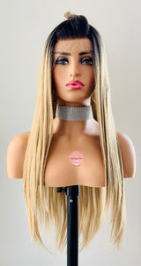 "Tiana” - Gorgeous 28” Long Straight Premium Fiber Wig with 13X4 Lace Front for Daily Wear / Drag💄