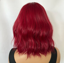 Load image into Gallery viewer, “Cherrie” - Deep Red “Put On &amp; Go” Synthetic Wig with Bangs for Daily Wear / Cosplay / Events