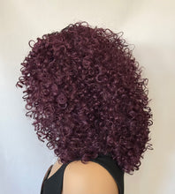 Load image into Gallery viewer, Naturali Star “3B Ronda”- Curly Blue Rage/Plum/99J Burgundy Synthetic Wigs by Zury Sis - CLEARANCE