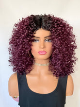 Load image into Gallery viewer, Naturali Star “3B Ronda”- Curly Blue Rage/Plum/99J Burgundy Synthetic Wigs by Zury Sis - CLEARANCE