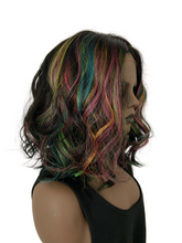 Load image into Gallery viewer, “Stella” - Gorgeous Peacock Color Premium Fiber 13x7 Lace Front Wig for Daily Wear/Events/Drag/Burlesque