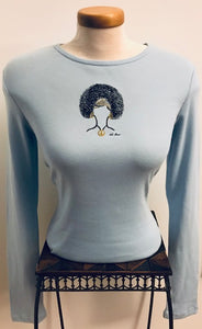 "Harmony" - My “Escape” Art Long Sleeve Tshirt with Afro Design