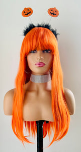 Clearance “Brandi” - 24” Long Straight Synthetic Wig w Bangs for Cosplay/Gaming/Events