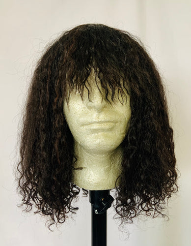 Clearance “Edith” Curly Crimped Premium Synthetic Wig with Bangs