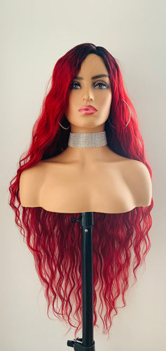 “Erin” - 34” Long Wavy “Put On & Go” Premium Fiber Wig for Cosplay/Events/Calgary Stampede..