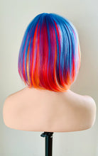 Load image into Gallery viewer, “Happy” - Short Rainbow Color Wig with Bangs for Pride/Cosplay and Events 🌈 - Clearance