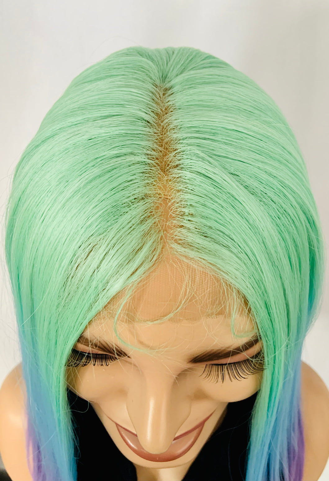 “Stardust” - 28” Long Straight Pastel Unicorn Color Lace Front Wig for Events/Cosplay/DailyWear/Drag Queens