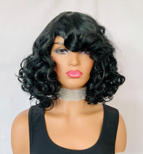 “Marilyn”- Fun & Classic “Put On & Go” Curly Vintage Style Premium Synthetic Canada Wig