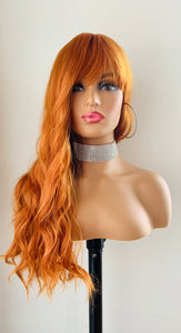 “Coco” - 20”-24” Long Wavy Synthetic Wig with Bangs