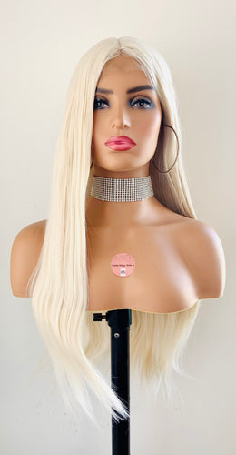 “Dallas” - 26” Platinum Blonde Lace Front Synthetic U Part