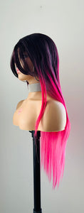 "Nicole" - 30" Long Straight Lace Front Synthetic Colorful Wig