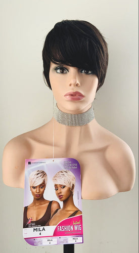 “Mila” - Short Brown Classic Style Synthetic Wig -Clearance
