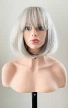 Load image into Gallery viewer, “Annabelle” - “Put On &amp; Go” Ombré Plum Synthetic Wig with Bangs for Daily Wear/Events/Cosplay