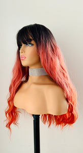 “Coco” - 20”-24” Long Wavy Synthetic Wig with Bangs