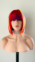 Load image into Gallery viewer, “Happy” - Short Rainbow Color Wig with Bangs for Pride/Cosplay and Events 🌈 - Clearance