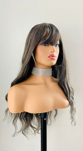 “Coco” - 20”-24” Long Wavy Synthetic Wig with Bangs