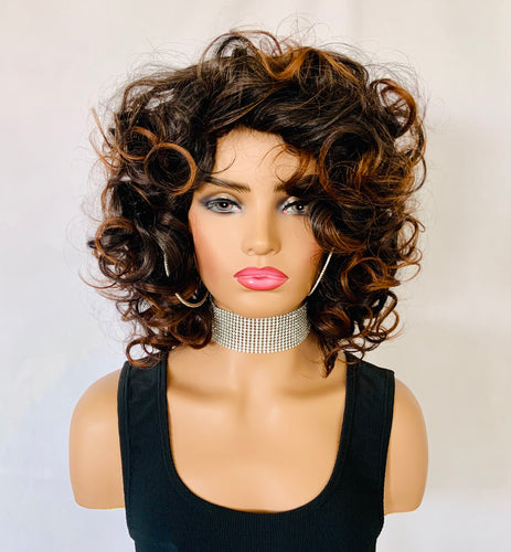 “Hollywood” - Short Silver Screen Style Curly Premium Synthetic Canada Wig for Daily Wear/Burlesque/Events/Cosplay..