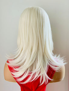 “Doris” - 16” White Blonde 13x3 Lace Front Premium Synthetic Wig